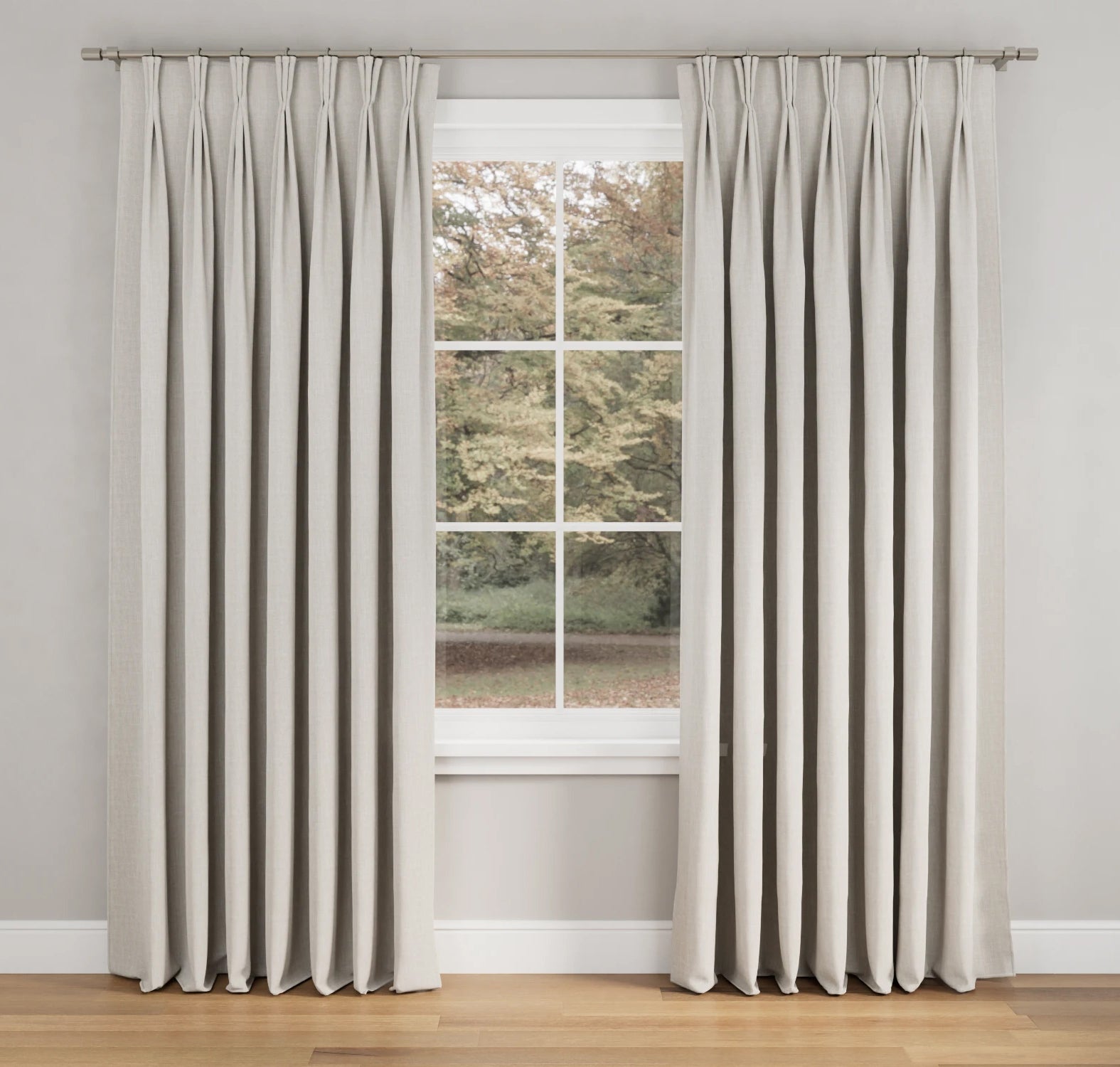 Carolina Pinch Pleat Blackout 200% Fullness - White Lining