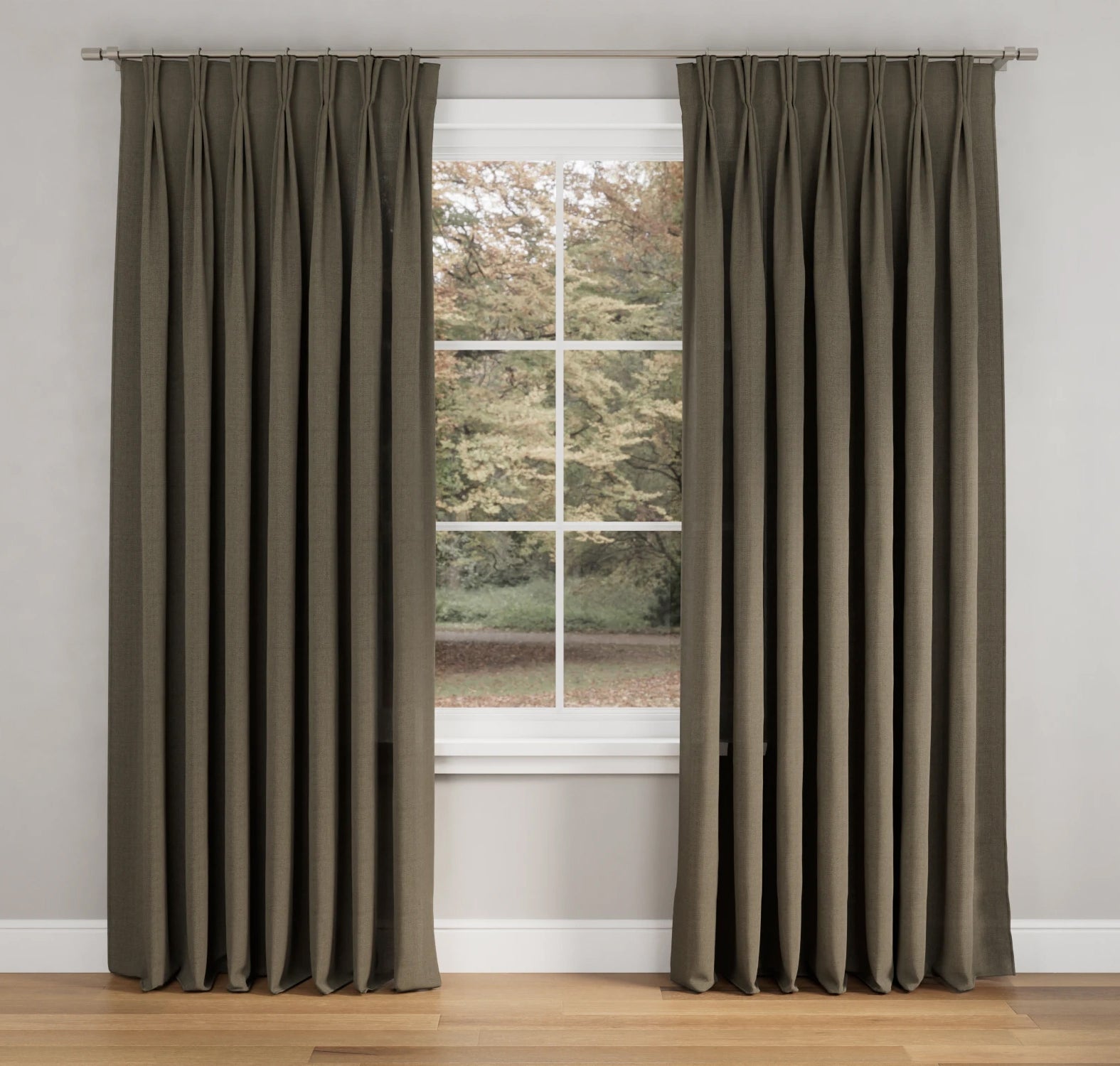 Dow II Tiramisu Pinch Pleat Light Filtering 200% Fullness - White Lining