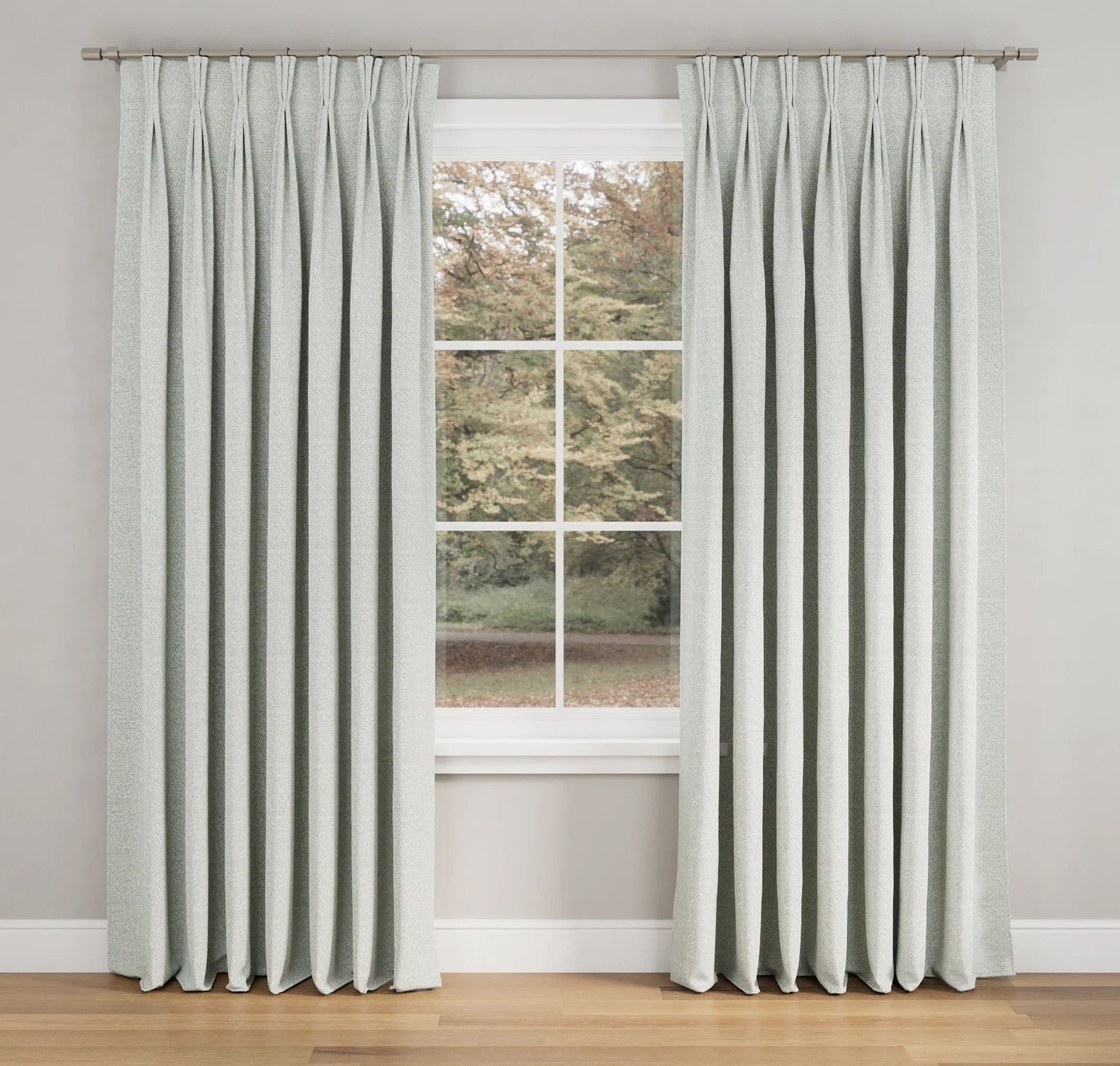 Pyramid Pinch Pleat Light Filtering 200% Fullness - White Lining
