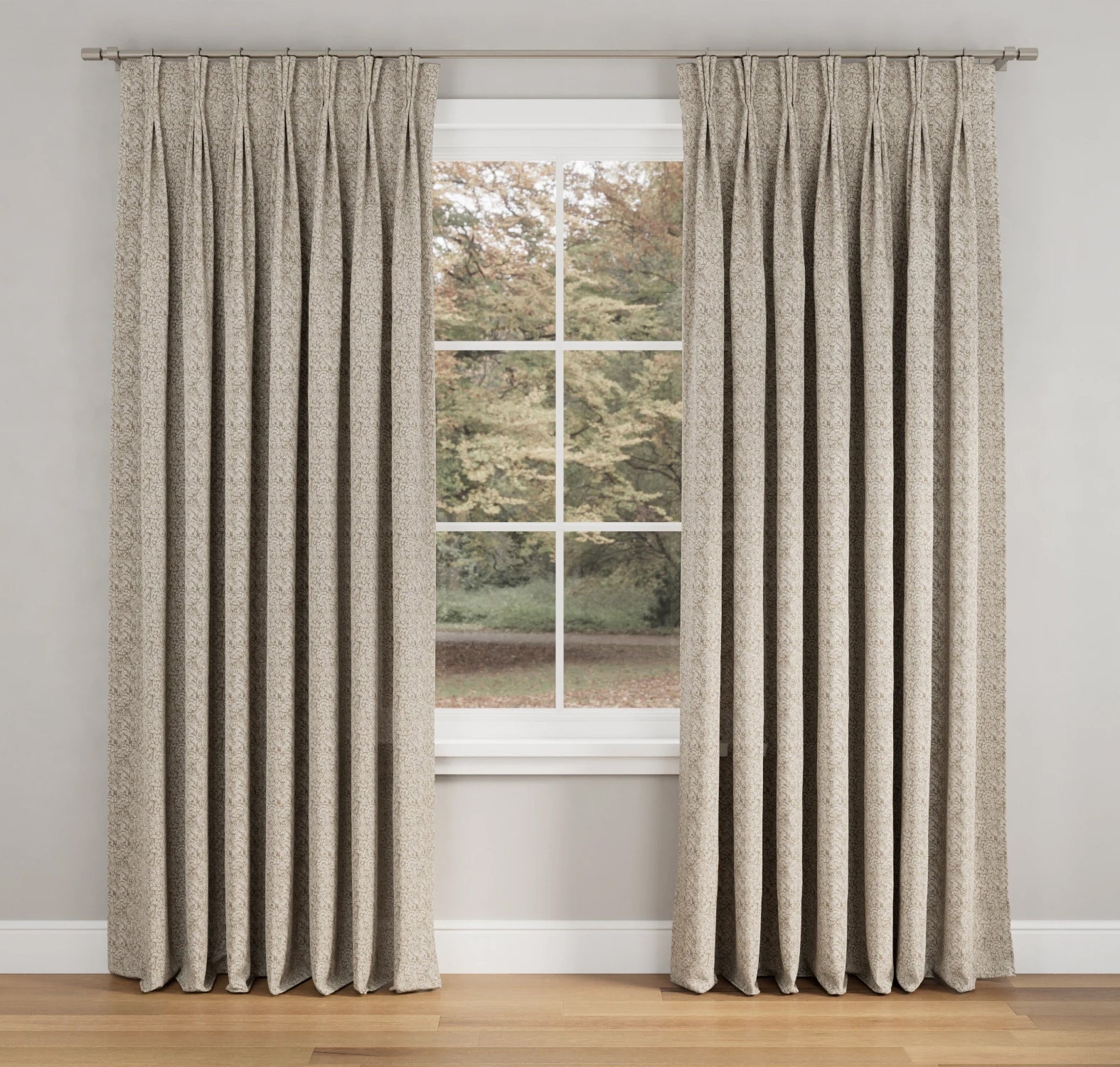 Sunflower Pinch Pleat Light Filtering 200% Fullness - White Lining
